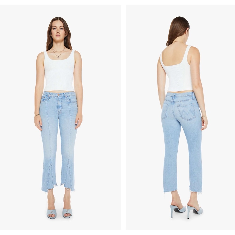 MOTHER denim the insider crop pointy gray in let’s get it together size 26 NWT